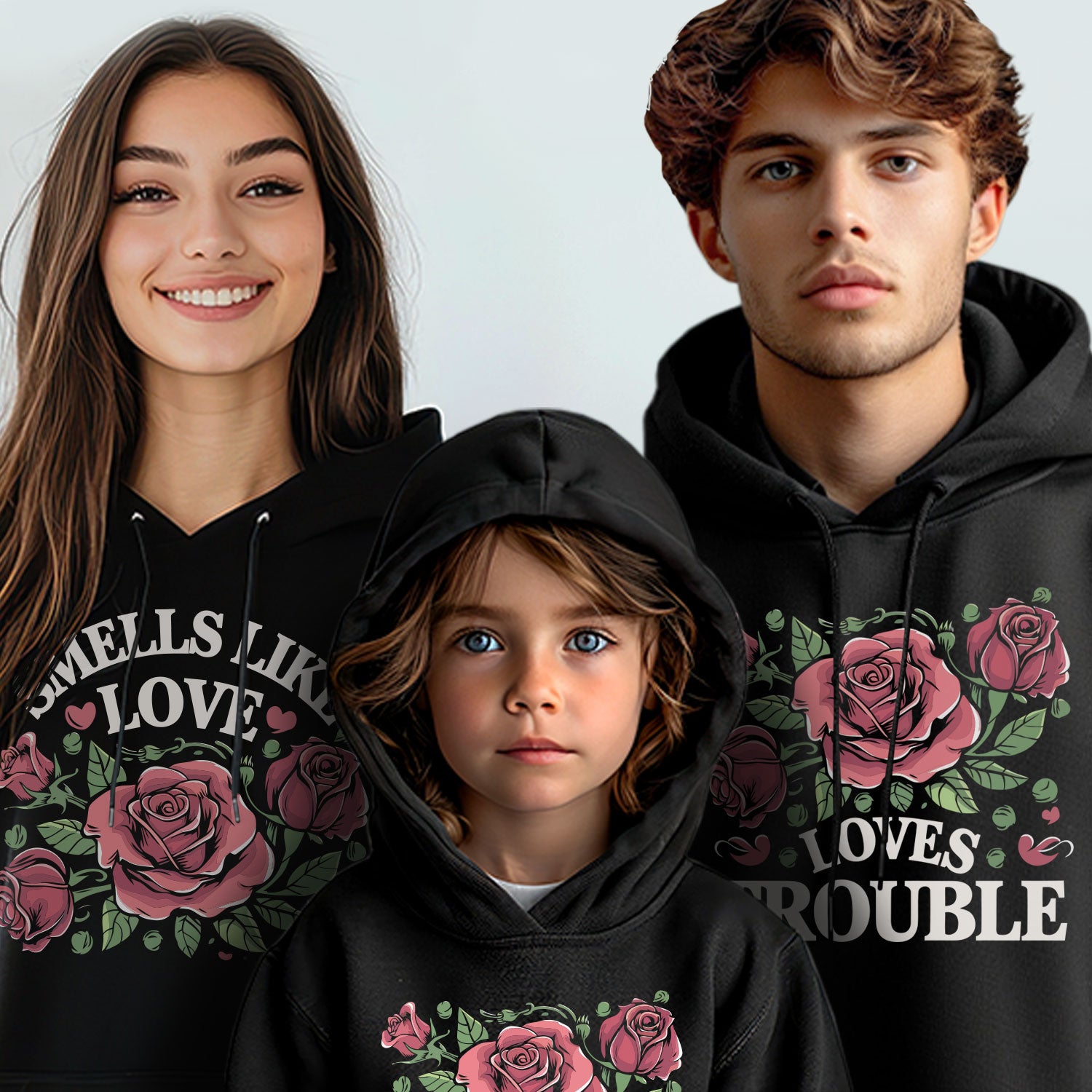 Family Set "Love. Trouble." - schwarz