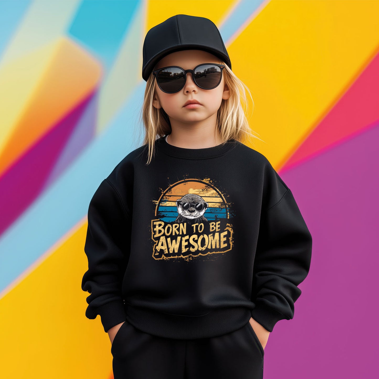 Sweatshirt "Born to be awsome"