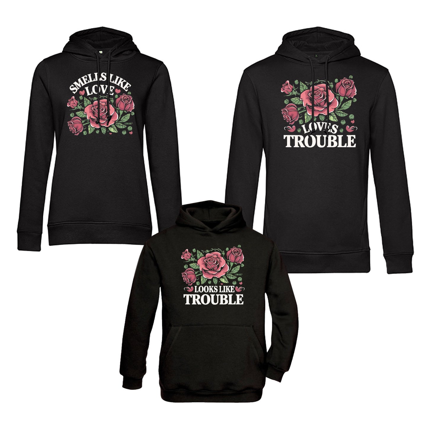 Family Set "Love. Trouble." -  schwarz