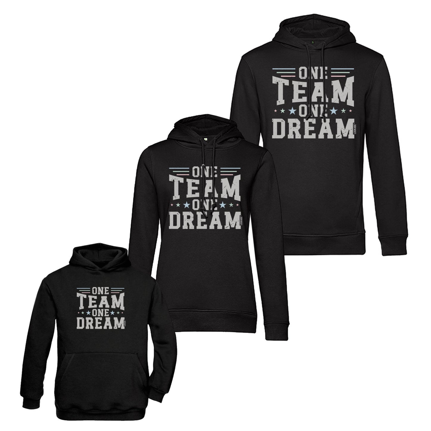 Family Set "One Team" -  schwarz