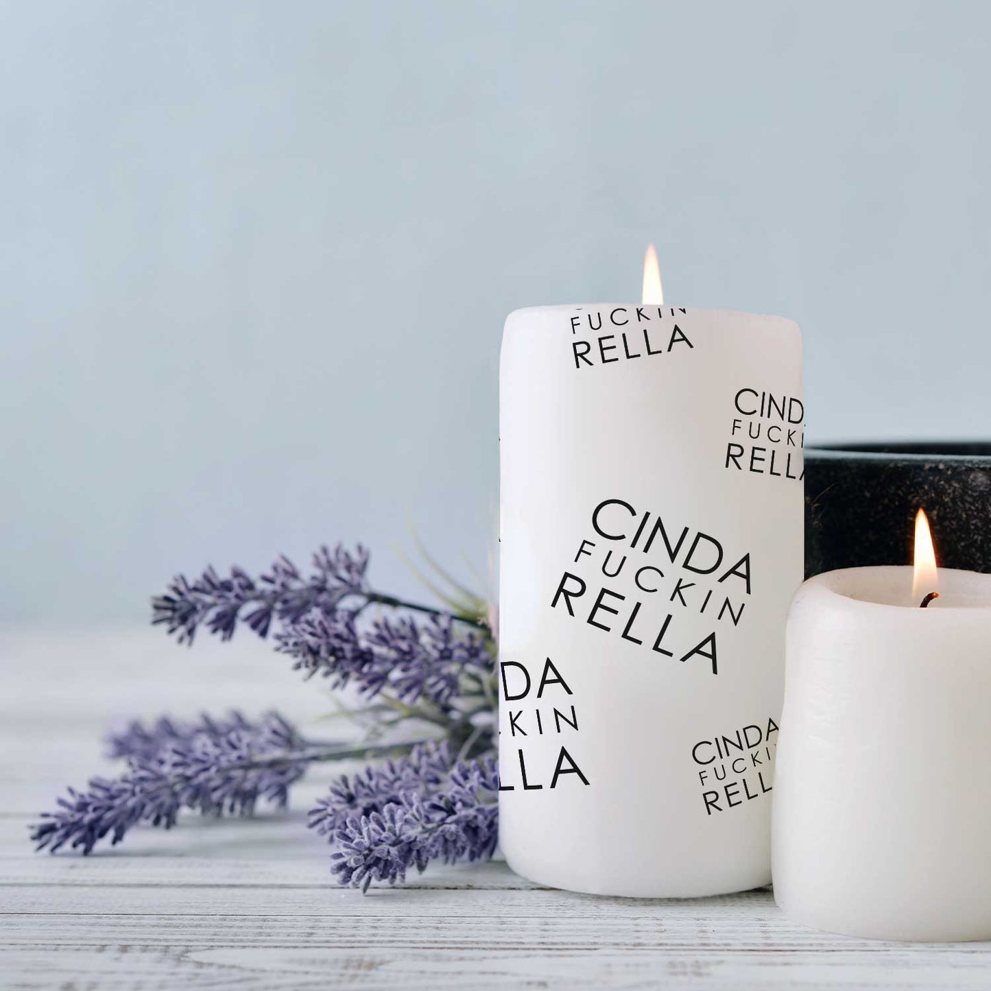 Kerze "Cindafuckinrella"