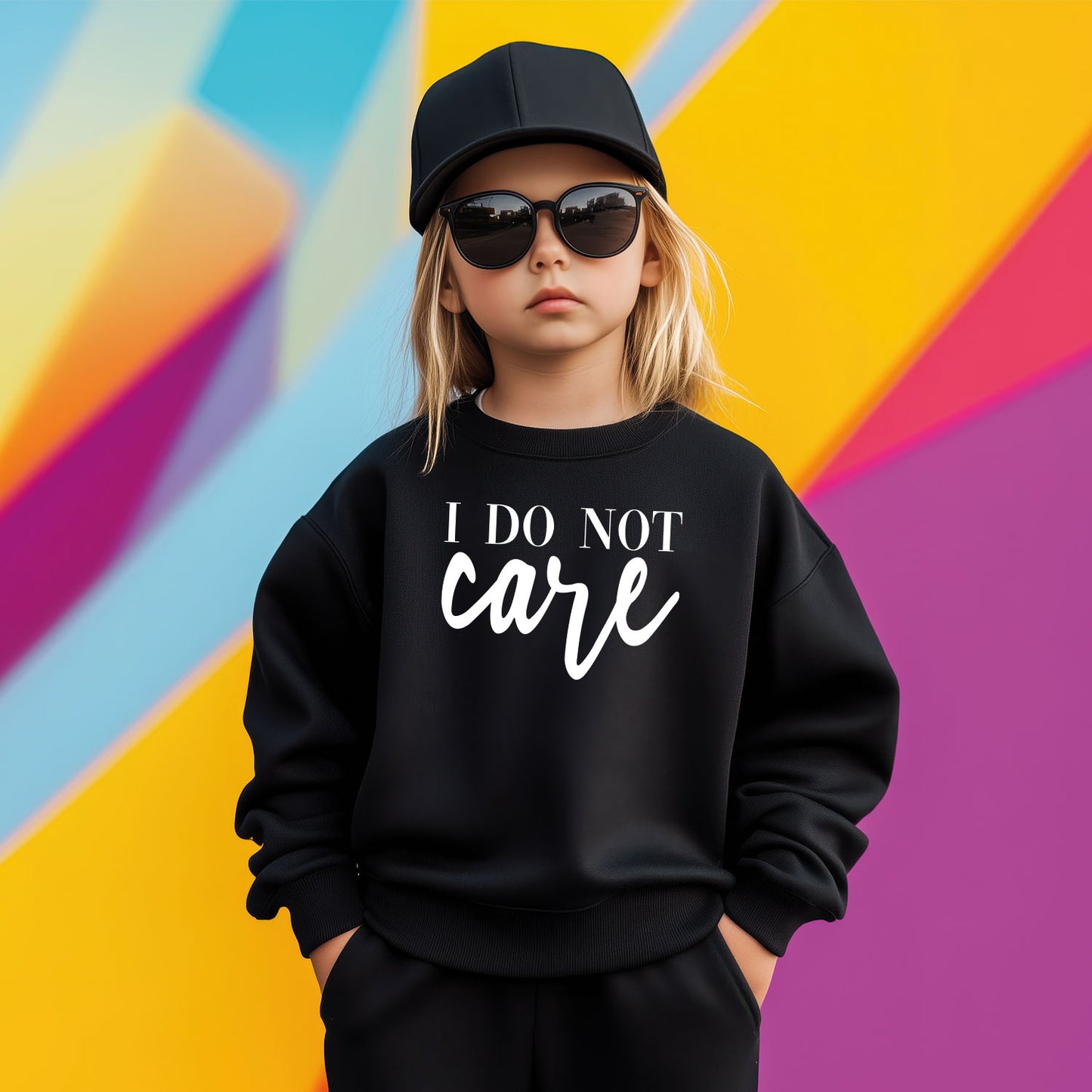 Sweatshirt "I do not care"