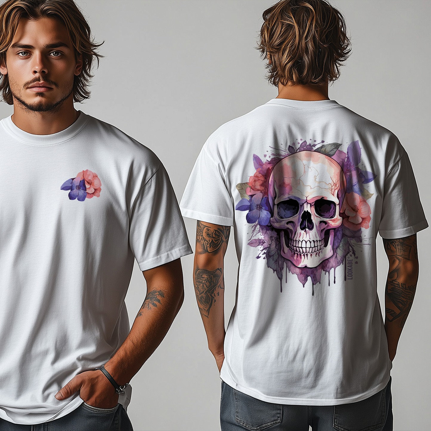 T-Shirt "Skull & Flowers"