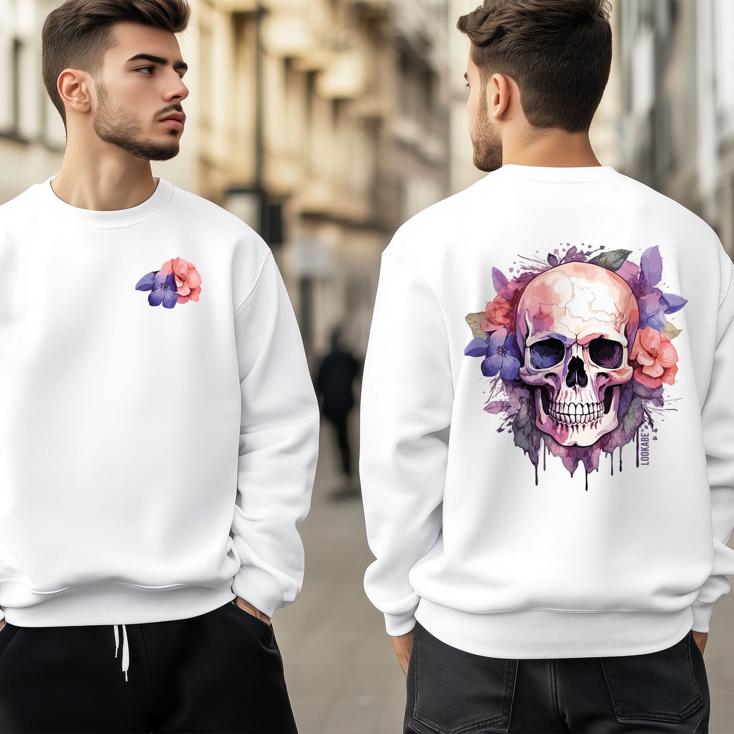 Sweatshirt "Skull & Flowers"